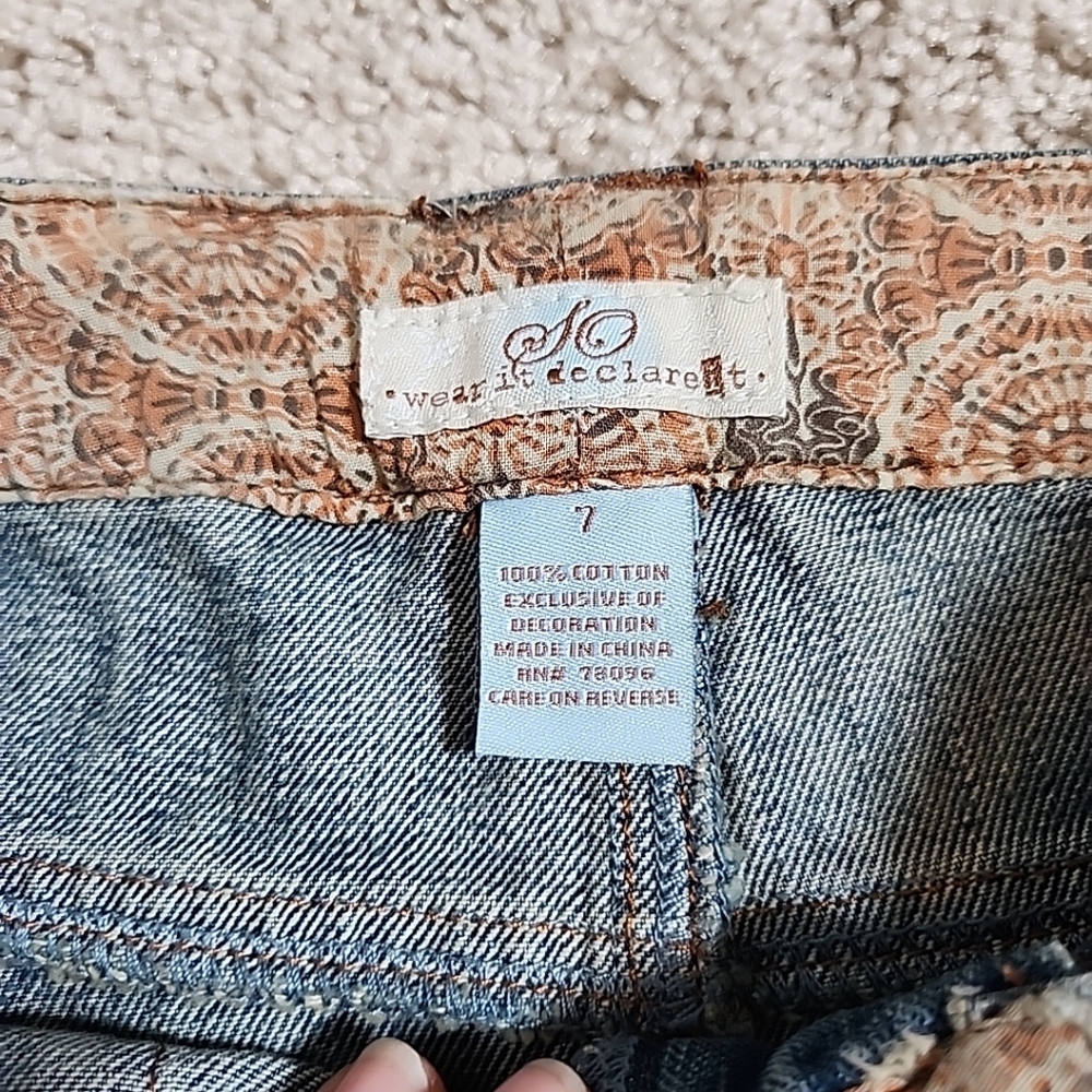 So Wear It Declare It 2000s Denim Skirt Sz 7 - Picture 6 of 7